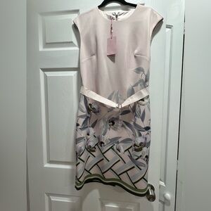 NWT Ted Baker Haliey Everglade Floral
Print Dress In pale pink